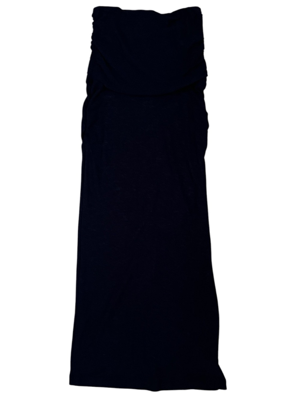 JAMES PERSE Ruched Shirred Midi Maxi Tube Skirt Black 0 XS - Picture 4 of 11